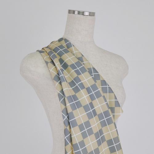 C0039　ベージュ　アーガイル生地