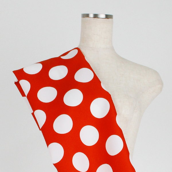 C0403　赤×白　水玉柄生地　均等ver