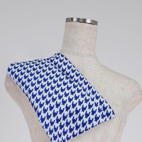 C0113　 青×白　千鳥格子柄生地