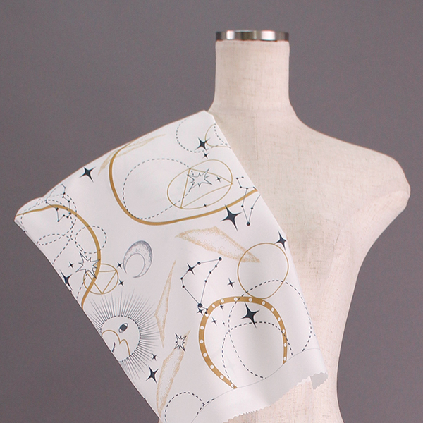 C0359　白ベース　星座柄生地