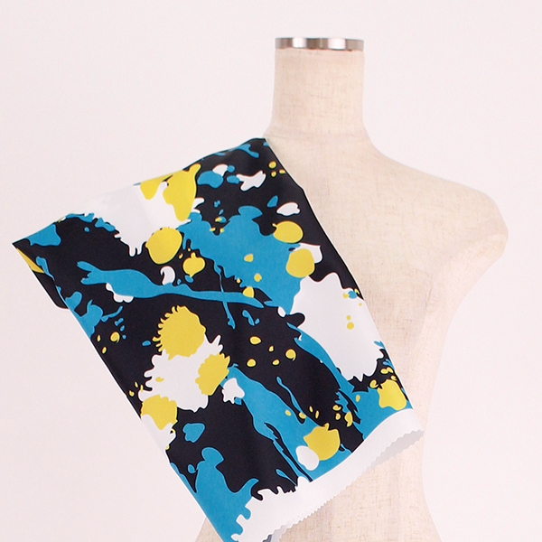 C0362　ライトカラー　ペイント柄生地